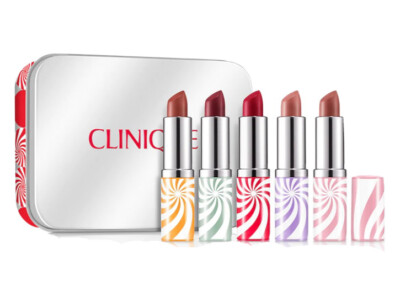 Clinique Plenty of Pop Lip Colour + Primer 5 pcs Lipstick Gift Set With Tin NIB