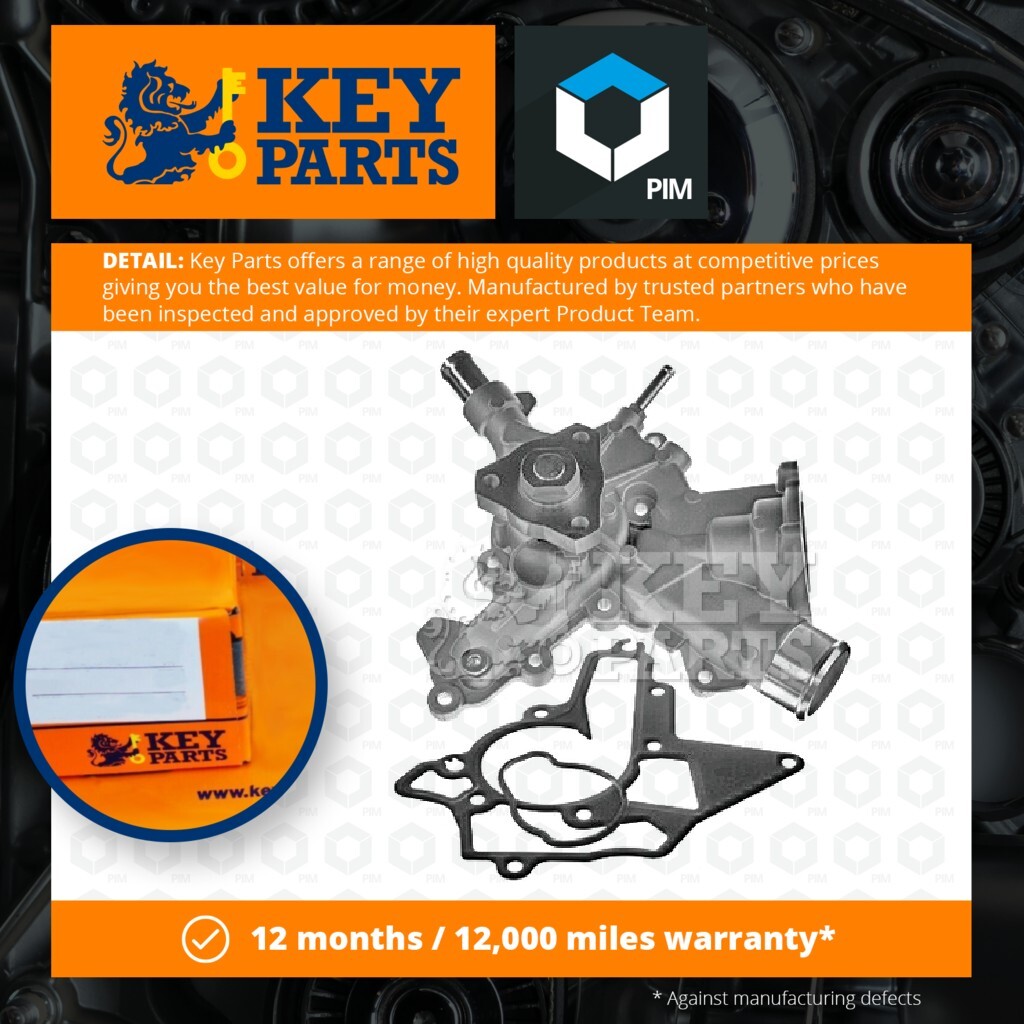 Water Pump fits VAUXHALL CORSA C, D 1.4 03 to 14 Z14XEP Coolant KeyParts Quality