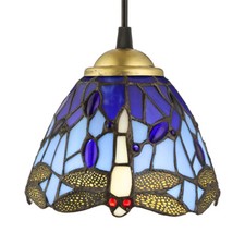 Dragonfly Pendant Ceiling Lamps Tiffany Style Stained Glass Shade Lights