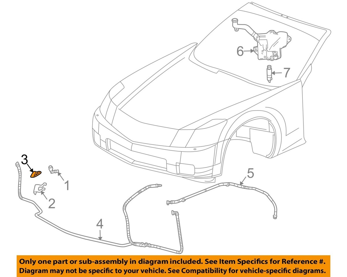 CADILLAC XLR PASSENGER HEADLIGHT WASHER NOZZLE COVER 2004-2009 NEW