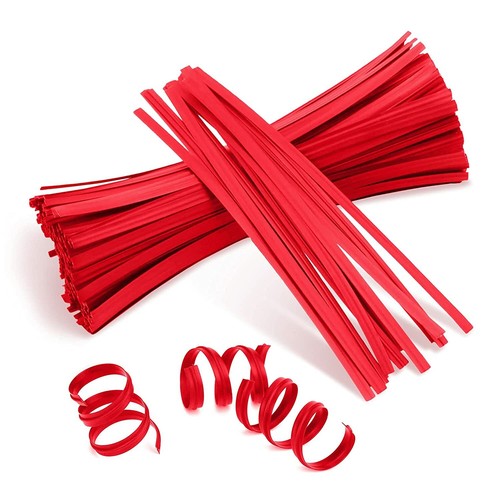 New uline 4 inch Black & Red plastic twist ties gift ties cable ties s-2505bl - Picture 7 of 18