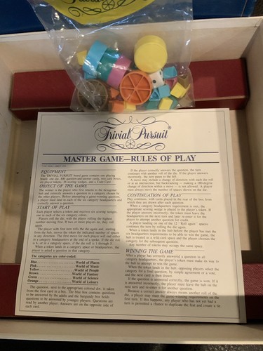 trivial pursuit master game genius edition horn abbot 1981 blue box trivia - Picture 6 of 9
