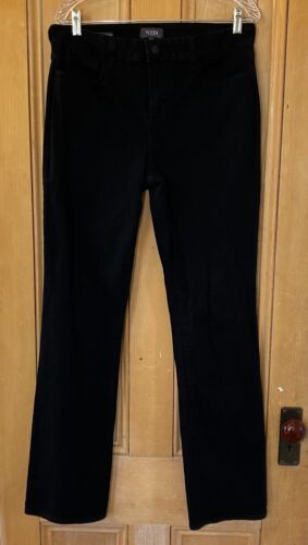 NYDJ Womens Marilyn Straight Stretch Denim Jeans Size 12 Black Classic NEW - Picture 1 of 12