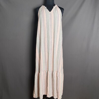 Womens Tent Dress Extra Extra Large Multi Color Stripes Halter Linen Blend Flowy | eBay Womens Tent Dress Extra Extra Large Multi Color Stripes Halter Linen Blend Flowy | eBay