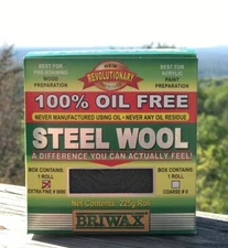 BRIWAX Steel Wool - 100% Oil Free - Extra Fine #0000