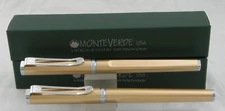 2 Monteverde Limonada Roma Gold & Chrome Rollerball Pens - New In Box - 70%+ OFF