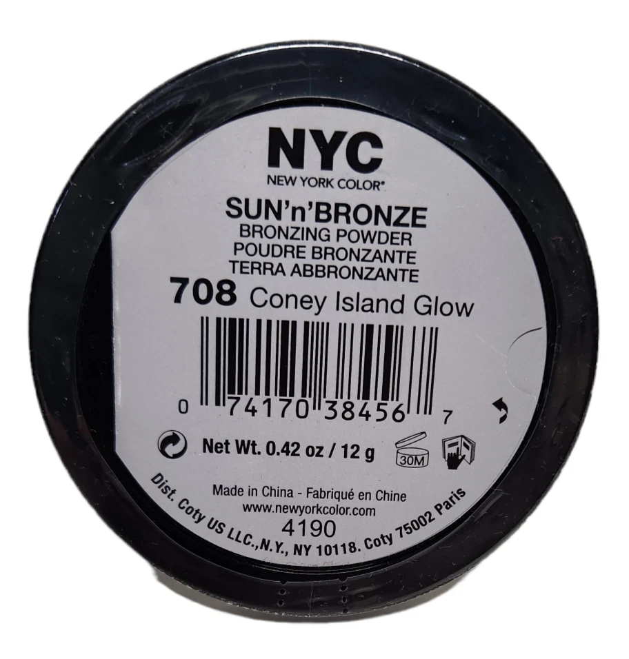 NYC New York Color Sun n 青铜古铜色粉 708 康尼岛发光全新密封 — 第 2/2 张图片