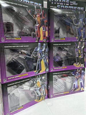 TRANSFORMERS G1 Reissue Starscream/Skywarp/Thundercracker/Ramjet/Thrust/DirgeNew