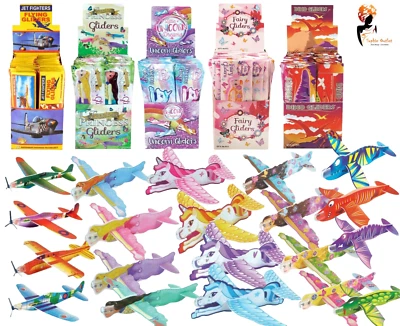 Kids FLYING GLIDERS Toy Planes Birthday Christmas Party Bag Fillers Loot Lot