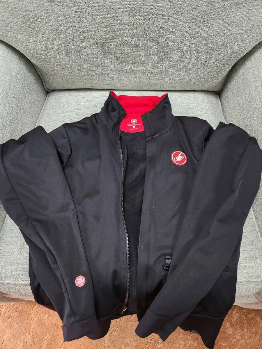 Castelli Rosso Corsa Men s Cycling Jacket Full Zip Medium Black