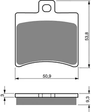 Brake Disc Pads Rear R/H Goldfren for 2003 Aprilia Scarabeo 50 Ditech