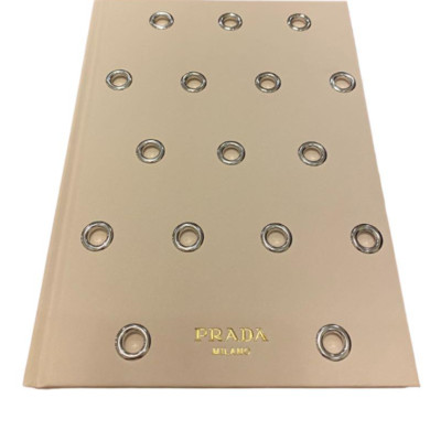 PRADA BEAUTY Beige Ring Notizbuch A5 Limitiert Neu Selten