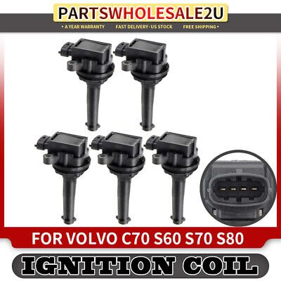 5x Ignition Coil Pack for Volvo C70 S60 S70 S80 V60 V70 XC60 XC90 XC60 1999-2016