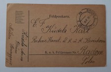 Feldpostkarte von Br&uuml;nn nach Radom 1. IV.18