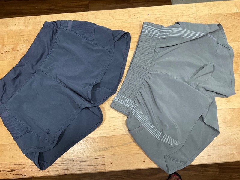 Athleta Girl Athletic Gray and Blue Shorts (2 pair) size XS/6