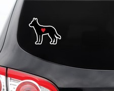 I love Heart Belgian Malinois Dog Decal Sticker