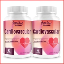 CARDIOVASCULAR SUPPLEMENT Multivitamins Probiotics Omega-3 90ct 2 Pack SATORSEED