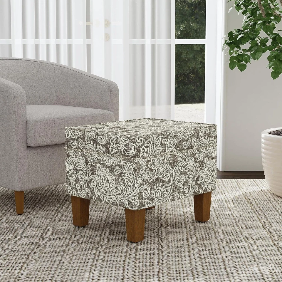 Compact Modern Ottoman with Hinged Lid - Stylish Storage Solution for Any Room - Image 4 of 4