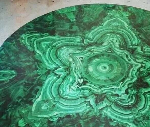 Tavolo centrale gioco pietra malachite casuale rotondo 36" piano moderno bar caffè scrivania - Foto 6 di 7