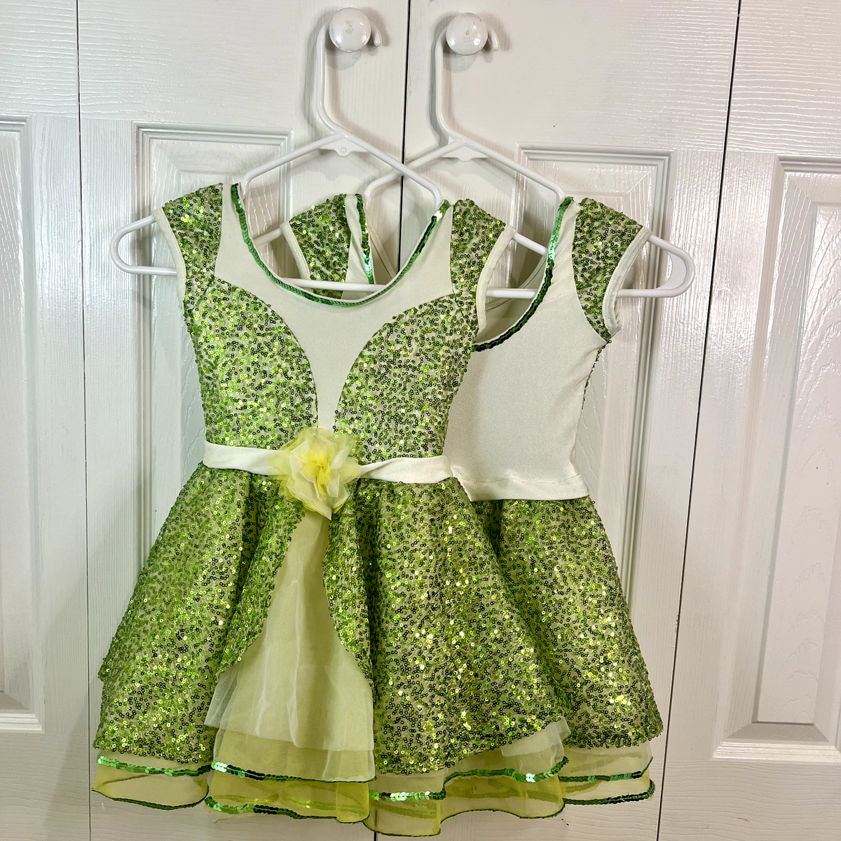 Girls Green Sparkly Costume | Dance/Halloween/Dress-Up | Handmade