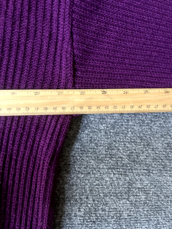 suéter vintage jantzen grande para mujer jersey de punto púrpura cuello redondo años 80 Foto 4 de 4