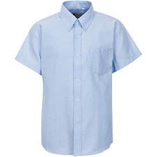 Boys Uniform Oxford Short Sleeve Dress Shirt w/ StainGuard
