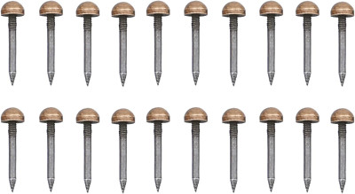 Dophee 20Pcs Vintage Style Solid Pure Brass Upholstery Nails Studs Thumb Tacks F