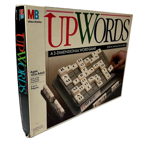UpWords 3 Dimensional Word Game By Milton Bradley Vintage 1988 Very Nice