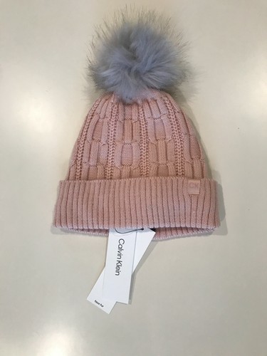 Calvin Klein Faux Fur Pom-Pom Beanie 