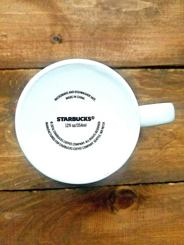 Tazza caffè Starbucks 2016 Holiday bianca con decorazioni natalizie verdi 12 oz - Foto 4 di 5