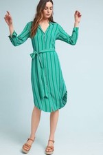 NEW Anthropologie Martina Belted Shirtdress by Maeve Size 0 (Orig. $138)