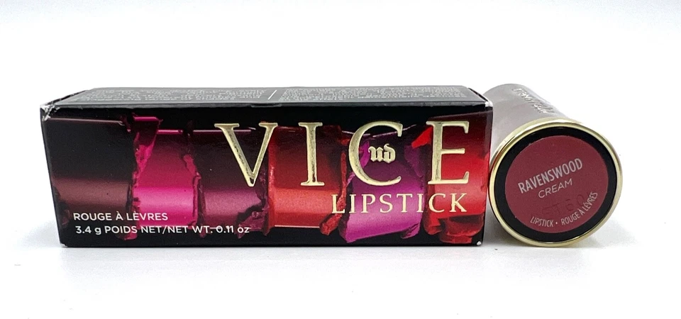 ¡Nuevo en caja! Lápiz labial Urban Decay Vice ~ crema Ravenswood ~ tamaño completo Foto 2 de 3