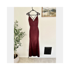 Windsor Burgundy Satin Formal Dress