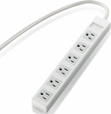 Elecom Power Tap 3 Pin 6Pcs Swing Plug 5m Grey T-T01-3650WH/RS