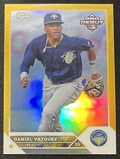 2023 TOPPS CHROME DANIEL VAZQUEZ GOLD PRO DEBUT 27/50 COLUMBIA FIREFLIES