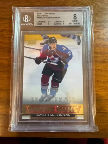 NATHAN MACKINNON - 2013 Upper Deck Young Guns EXCLUSIVES #238, /100, BGS 8