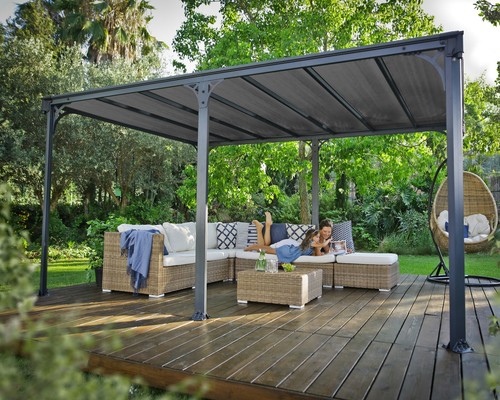Palram - Canopia | Milano 3x4.3 DIY Gazebo Grey Structure - Picture 8 of 9