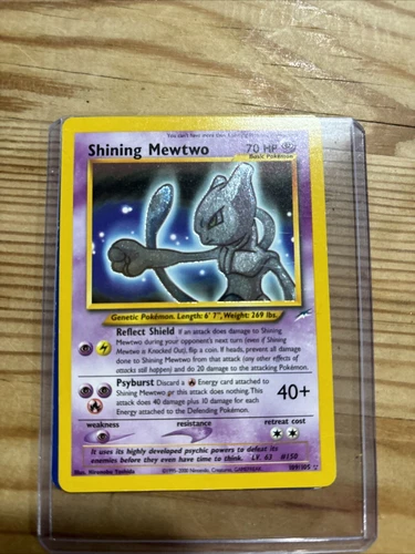 2002 Pokémon PSA 1 Shining Mewtwo Neo Destiny Unlimited 109/105 WOTC Holo 1st Ed