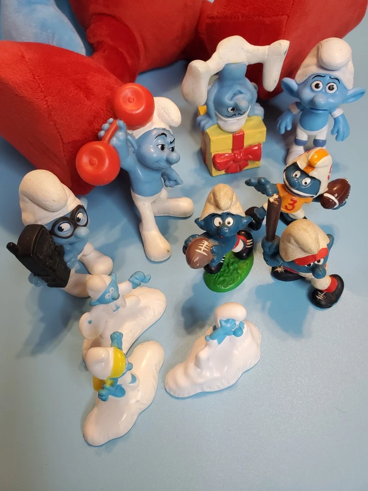 ¡VER VIDEO!!  Lote Figuras Colección Pitufos Vintage Figuras Peluche ¡MIRA!! Foto 4 de 4