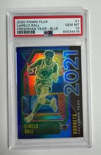 PSA 10 2020 Panini Flux Basketball 19/99 LaMelo Ball Freshman Year Blue Prizm