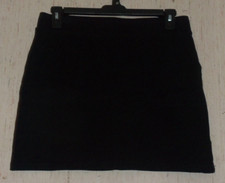 NEW WOMENS CROFT  BARROW BLACK KNIT PULL ON SKORT W/ POCKETS SIZE M