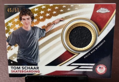 2024 Topps Chrome US Olympic TOM SCHAAR *USA Memorabilia Pieces Relic* Gold /50