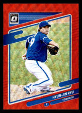 2021 Donruss Optic Hyun-Jin Ryu Red Wave Prizm #172 - Toronto Blue Jays