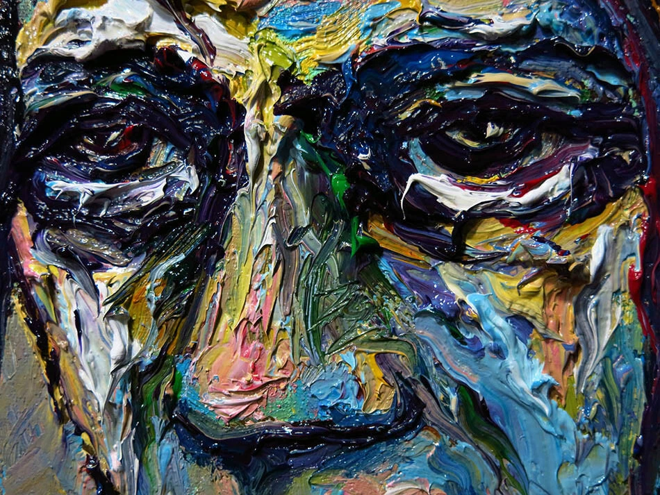 ORIGINAL OIL█PAINTING█VINTAGE█ART█SIGNED '24 OUTSIDER BEACH WOMAN GIRL HAT FAUVE - Image 2 of 4