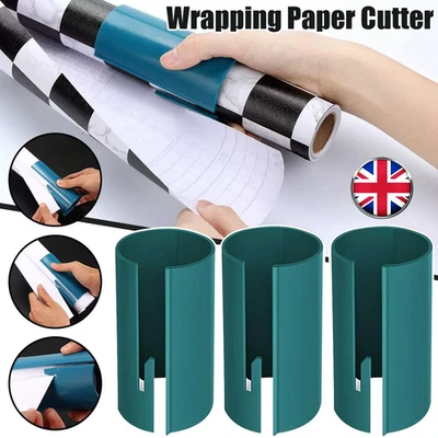 DDDNU168 3X SLIDING WRAPPING PAPER CUTTER FOR CHRISTMAS GIFT WRAP SAFE PAPER CUTTING TOOL