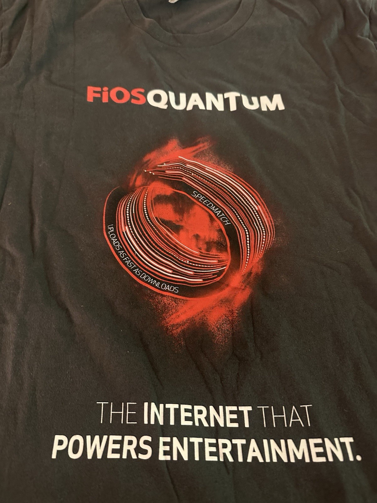 Verizon Fios Quantum Promo T Shirt Speed Match Fios Mobile Limited Rare PREOWNED image 2