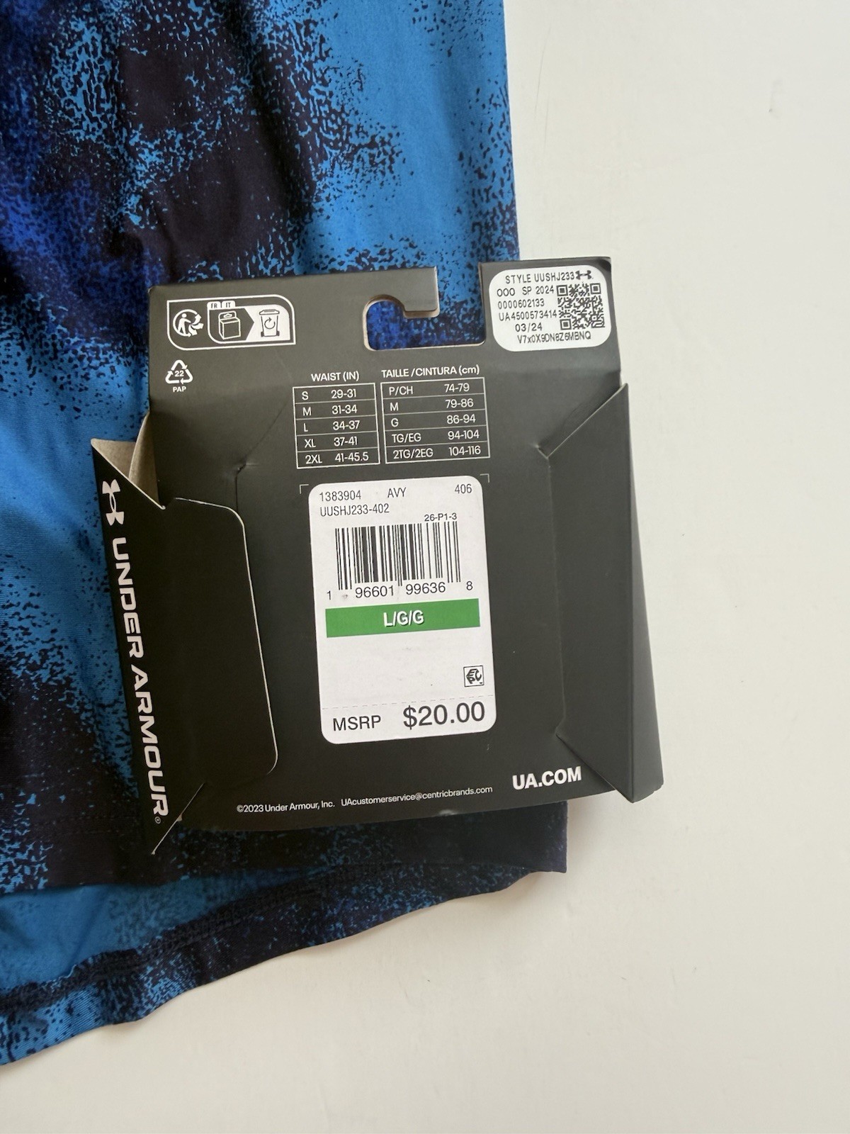 Under Armour Photon Blue 6” Boxer Briefs Mens Large BoxerJock Essential Tech thumbnail 5