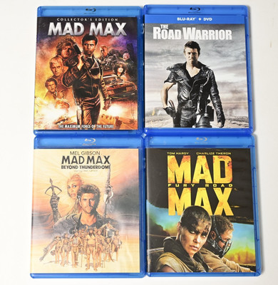 Mad Max, Road Warrior, Thunder Dome and Fury Road all on Blu Ray
