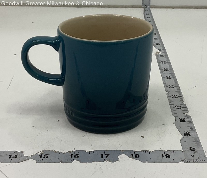 Le Creuset Teal Stoneware Mug 350ml 12oz Coffee Cup 2201 Tableware