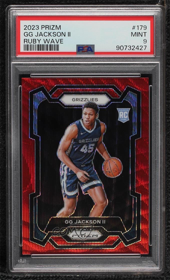 2023-24 Panini Prizm Ruby Wave Prizm GG Jackson II #179 PSA 9 MINT 0fo5